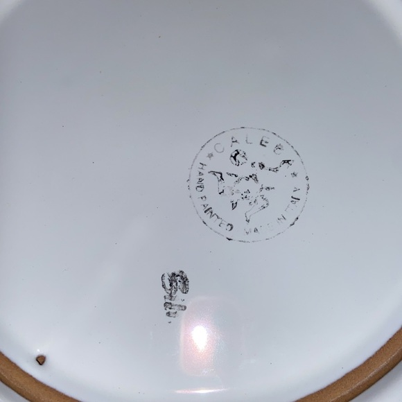RARE VTG Caleca solid Hand Painted Salad Plates Made In Italy Set Of 4 - Picture 10 of 11